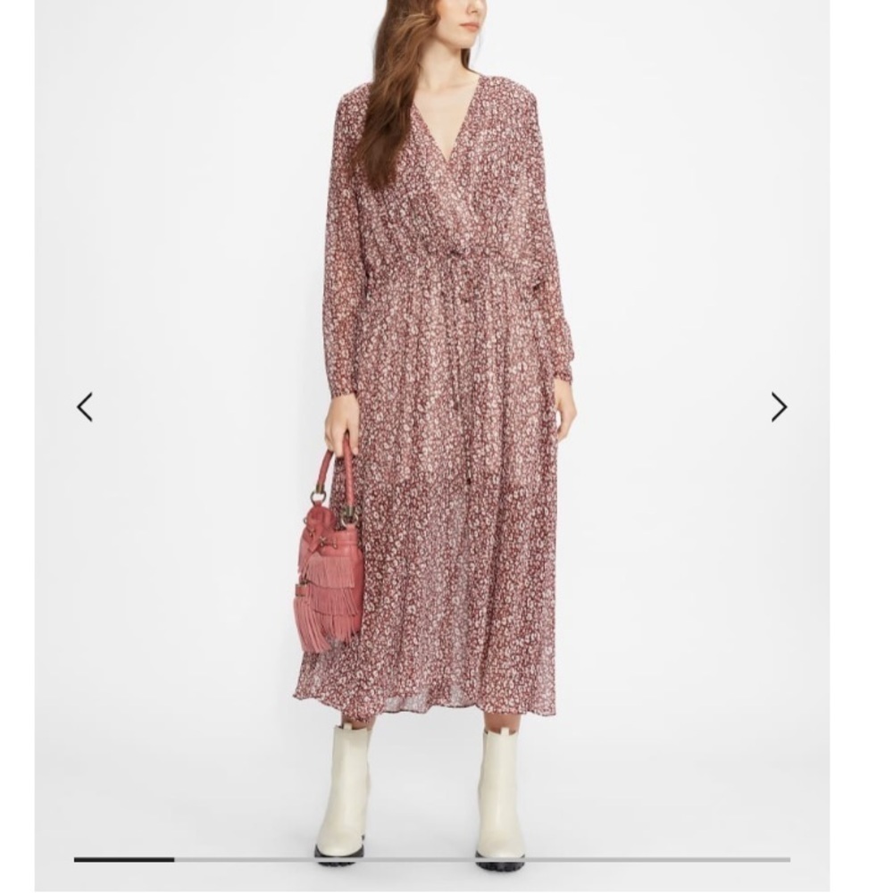 Ted Baker Vallyy Draped Midi with Batwing Sleeve NWT